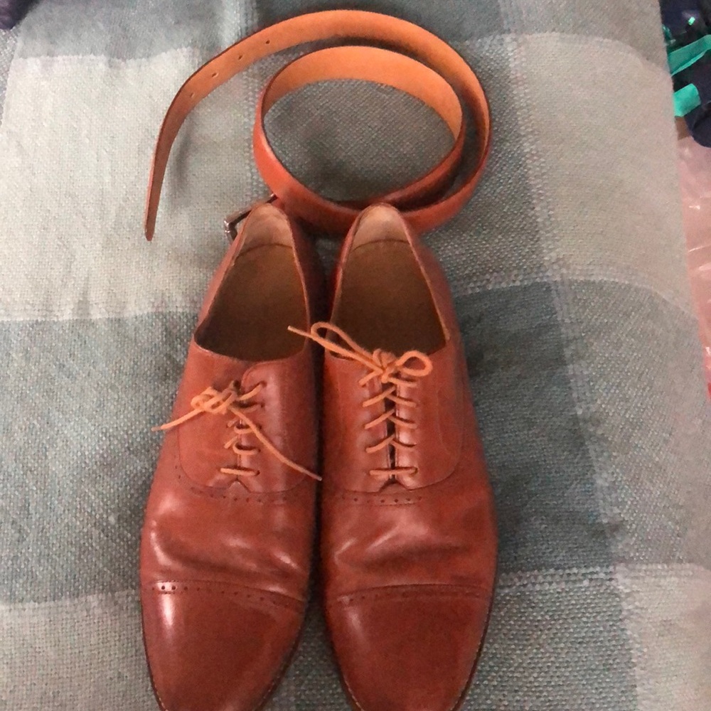 Matching Cole Haan Cap Toe Oxfords and Belt
